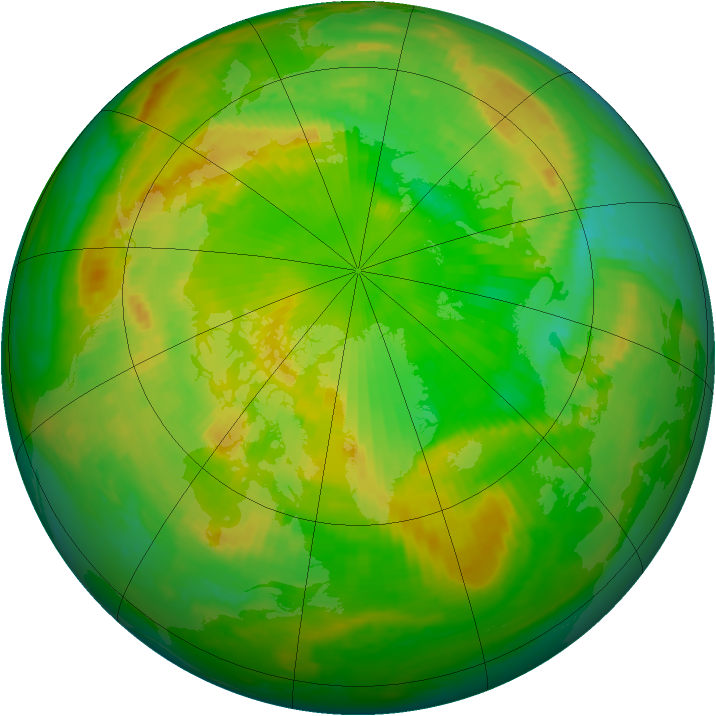 Arctic ozone map for 23 June 1998